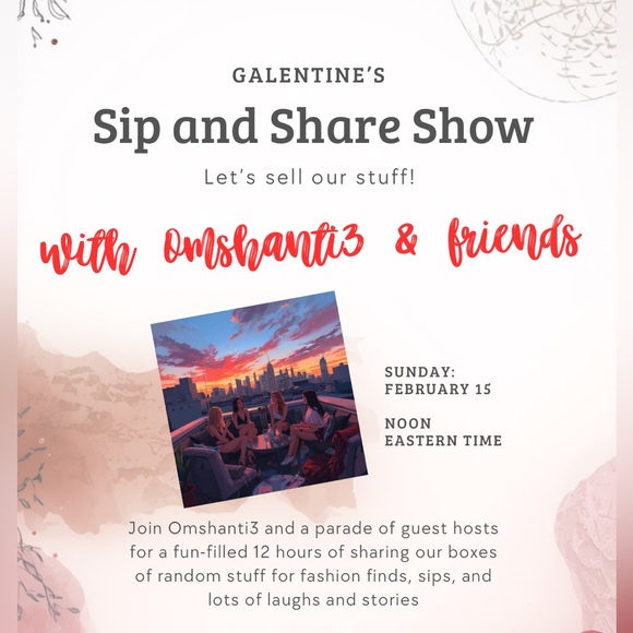 Handbags - Galentine's Sip and Share Show Flyer Feb 15 begins at Noon ET